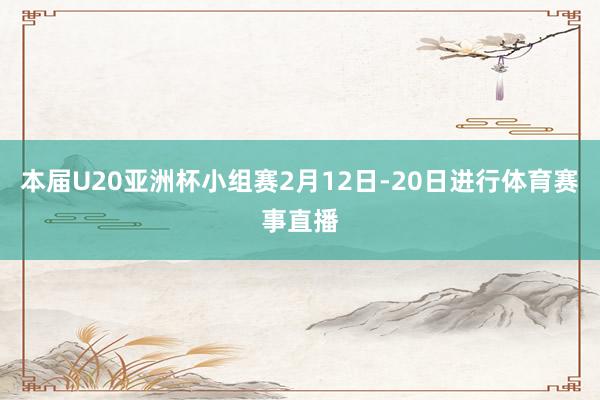 本届U20亚洲杯小组赛2月12日-20日进行体育赛事直播