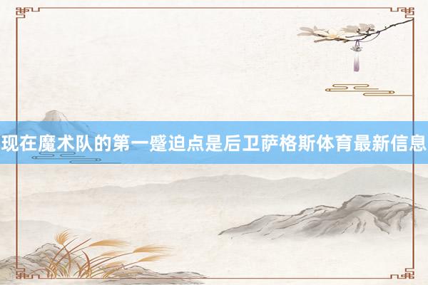 现在魔术队的第一蹙迫点是后卫萨格斯体育最新信息