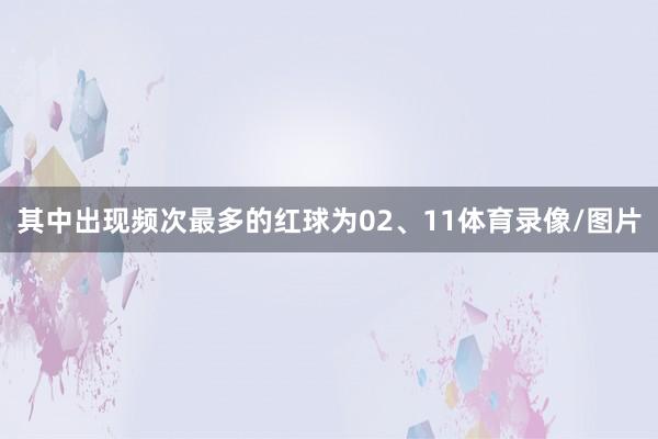 其中出现频次最多的红球为02、11体育录像/图片