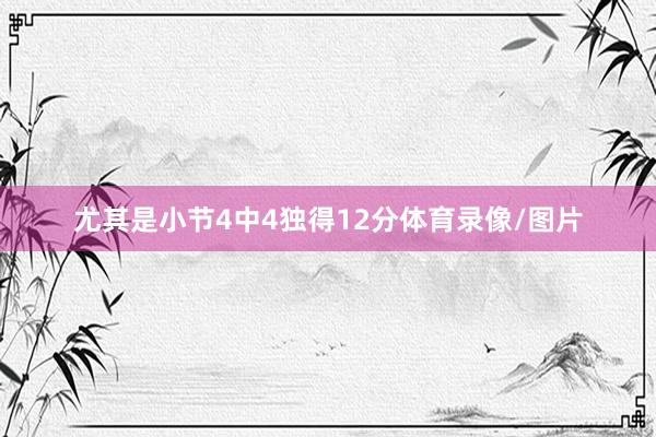 尤其是小节4中4独得12分体育录像/图片