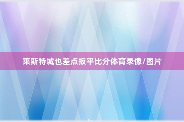莱斯特城也差点扳平比分体育录像/图片