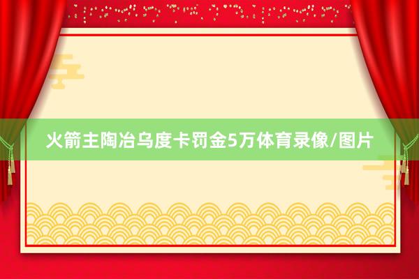 火箭主陶冶乌度卡罚金5万体育录像/图片
