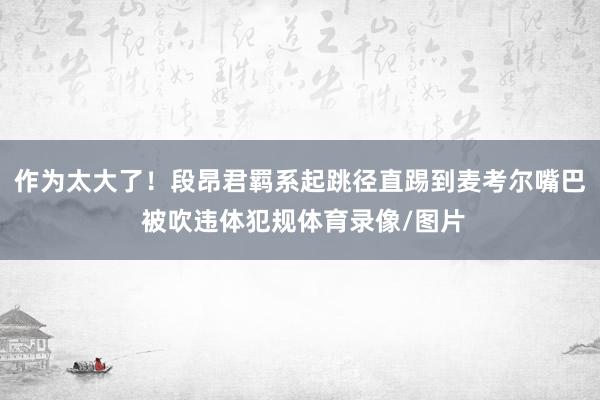 作为太大了！段昂君羁系起跳径直踢到麦考尔嘴巴 被吹违体犯规体育录像/图片