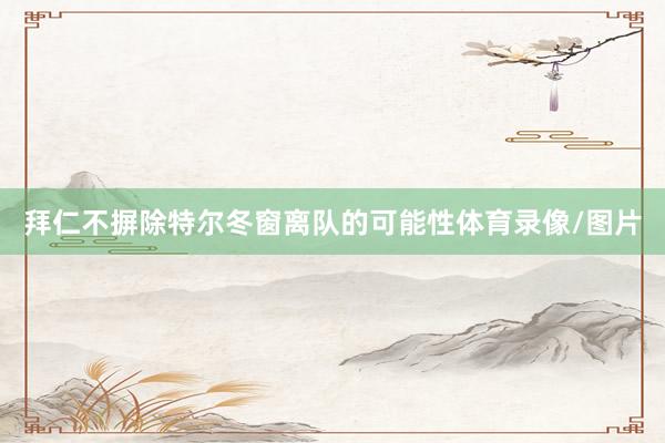 拜仁不摒除特尔冬窗离队的可能性体育录像/图片