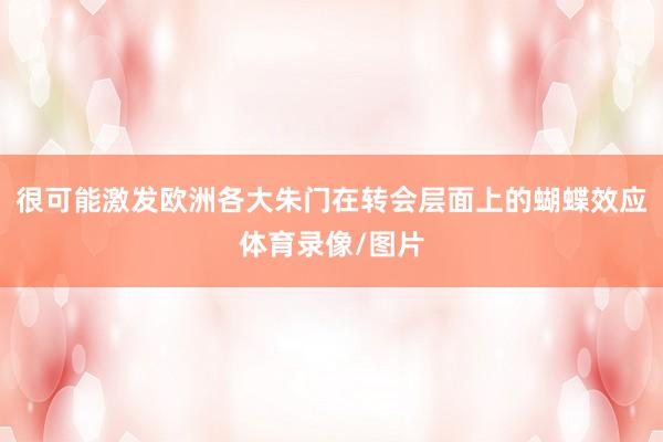 很可能激发欧洲各大朱门在转会层面上的蝴蝶效应体育录像/图片