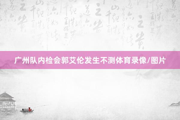广州队内检会郭艾伦发生不测体育录像/图片