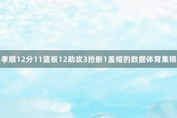孝顺12分11篮板12助攻3抢断1盖帽的数据体育集锦