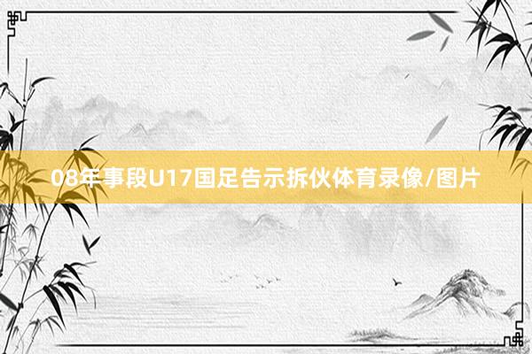 08年事段U17国足告示拆伙体育录像/图片