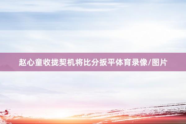 赵心童收拢契机将比分扳平体育录像/图片