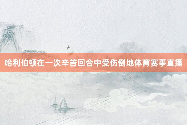 哈利伯顿在一次辛苦回合中受伤倒地体育赛事直播
