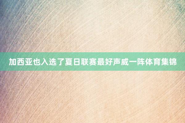 加西亚也入选了夏日联赛最好声威一阵体育集锦