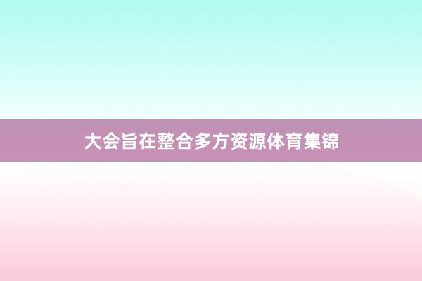 大会旨在整合多方资源体育集锦