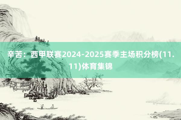 辛苦:西甲联赛2024-2025赛季主场积分榜(11.11)体育集锦