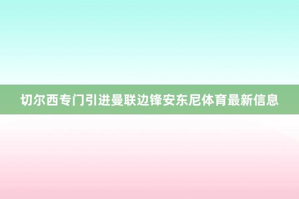 切尔西专门引进曼联边锋安东尼体育最新信息