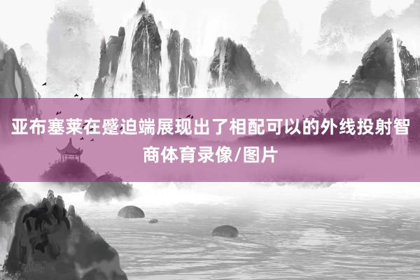 亚布塞莱在蹙迫端展现出了相配可以的外线投射智商体育录像/图片