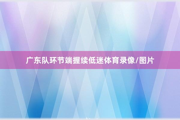 广东队环节端握续低迷体育录像/图片
