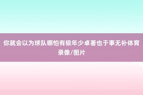 你就会以为球队哪怕有极年少卓著也于事无补体育录像/图片