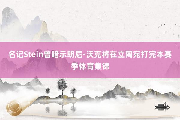 名记Stein曾暗示朗尼-沃克将在立陶宛打完本赛季体育集锦