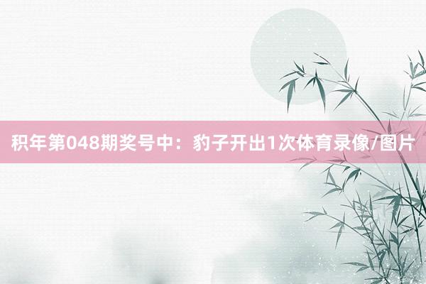 积年第048期奖号中：豹子开出1次体育录像/图片
