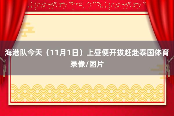 海港队今天（11月1日）上昼便开拔赶赴泰国体育录像/图片