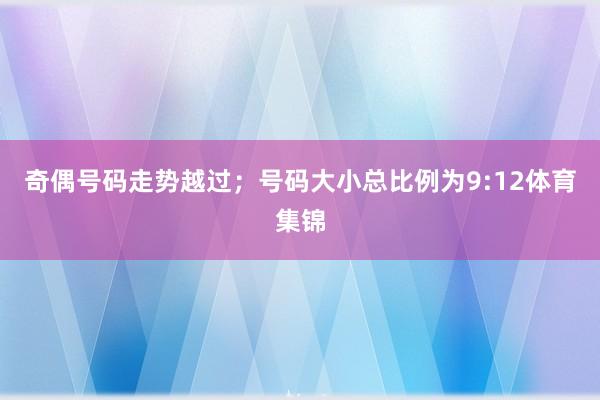 奇偶号码走势越过; 号码大小总比例为9:12体育集锦