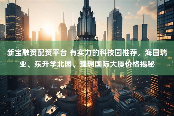 新宝融资配资平台 有实力的科技园推荐，海国瑞业、东升学北园、理想国际大厦价格揭秘