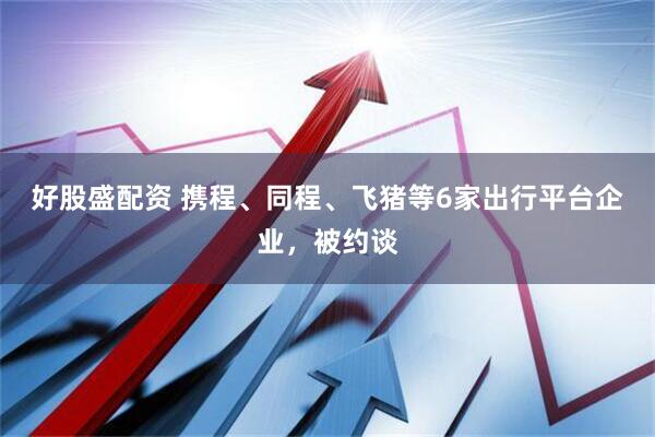 好股盛配资 携程、同程、飞猪等6家出行平台企业，被约谈